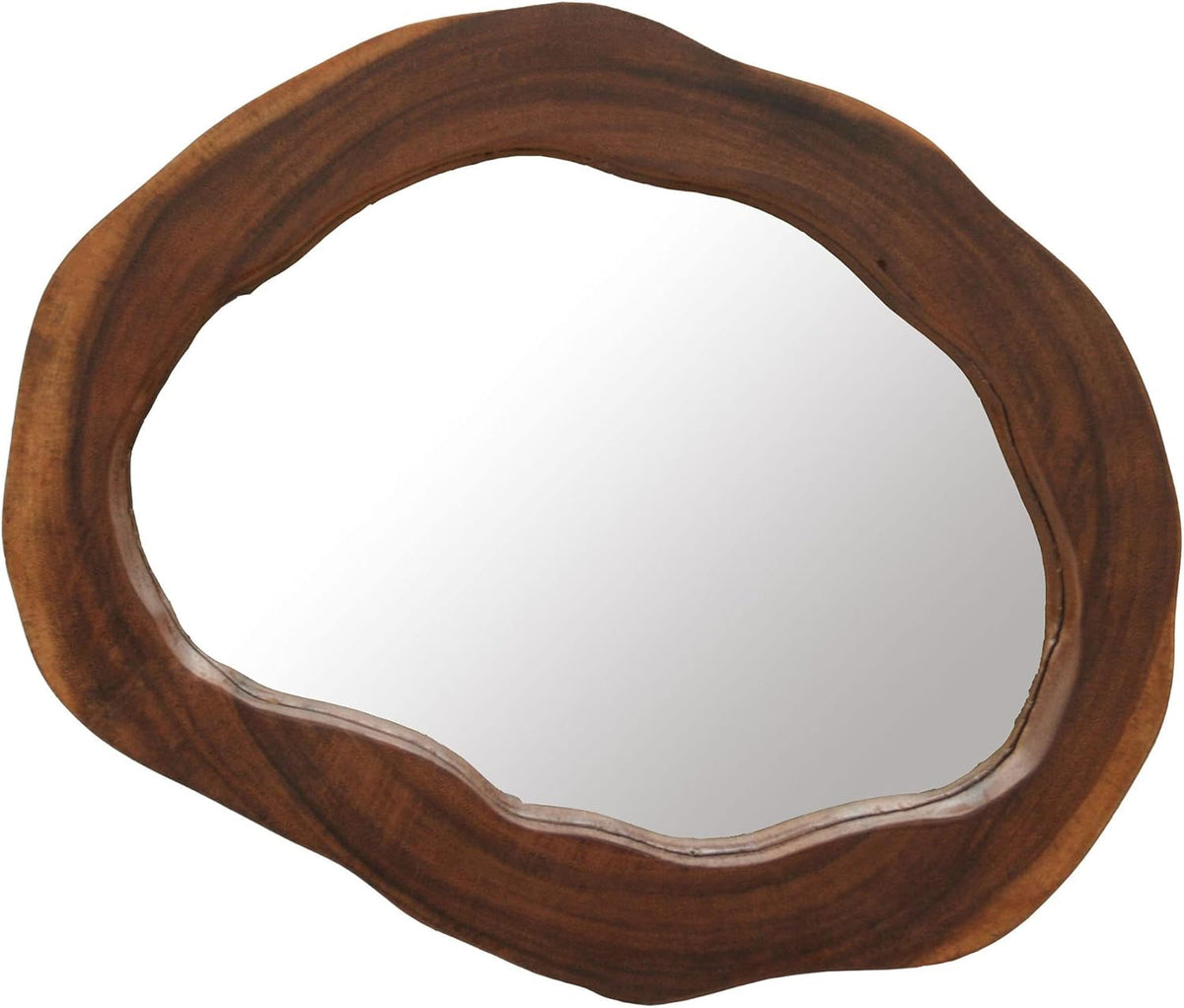 Natural Acacia Wood Framed Wall Mirror A127516