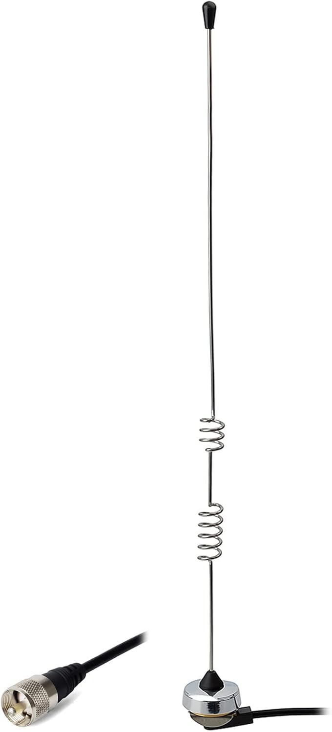 Dual-Band NMO Antenna VHF 144Mhz UHF 430MHz with 13ft RG-58 Coax Cable PL-259 Mount H94362