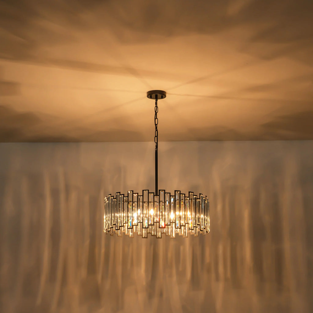 6-Light Crystal Industrial Chandelier V975755