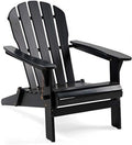 Black Foldable Eucalyptus Adirondack Chair R326