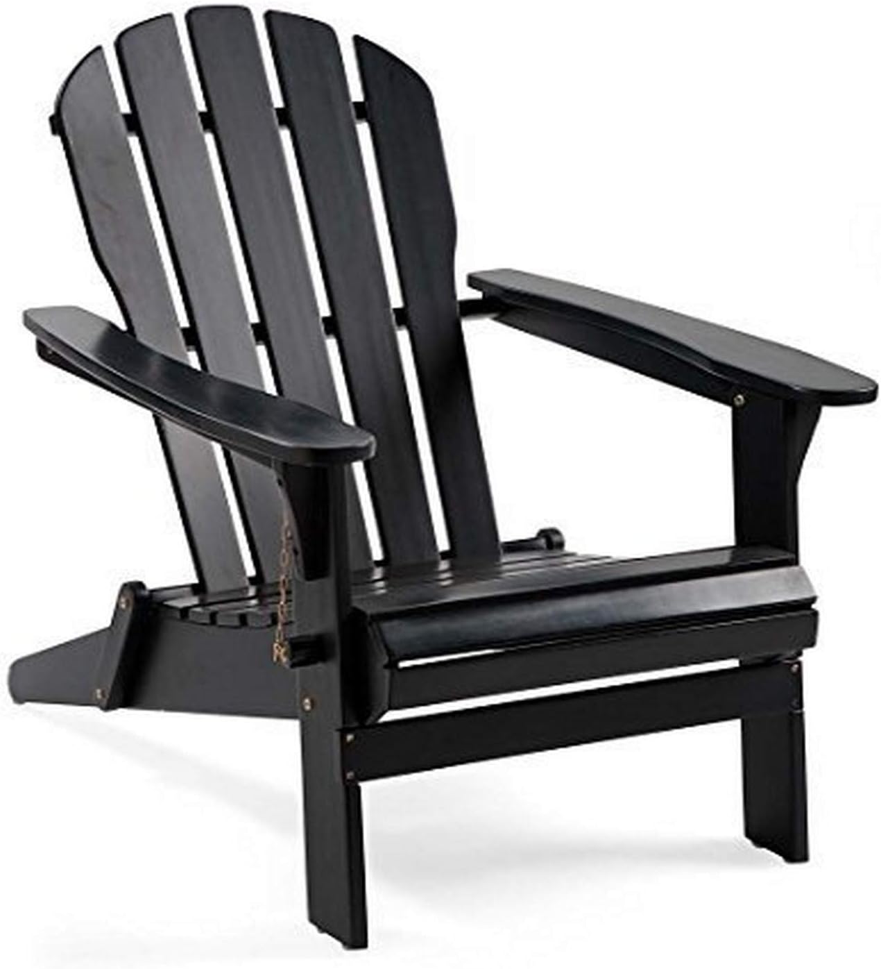 Black Foldable Eucalyptus Adirondack Chair R326