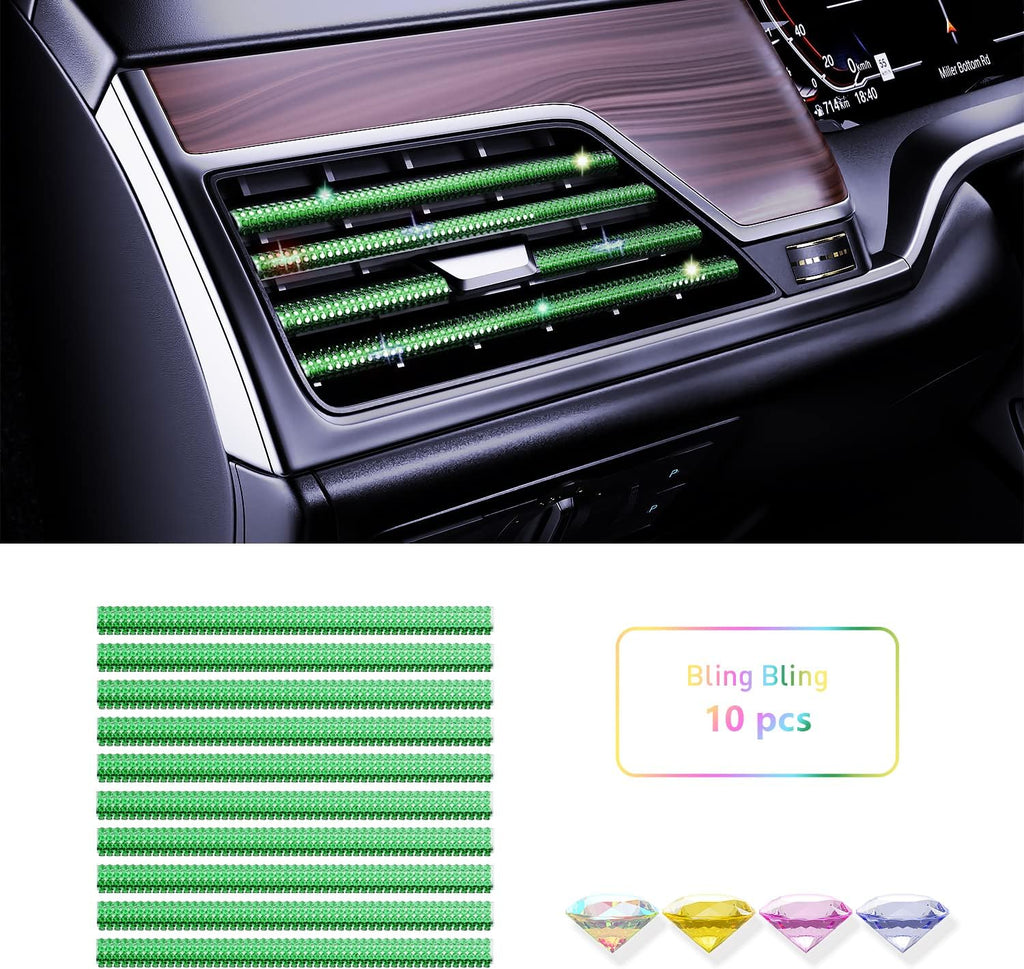 Pink Car Air Vent Decoration Trim Strips, Pack of 10 Q6854