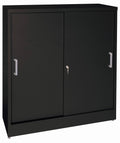 Black Sliding Door Storage Cabinet C143