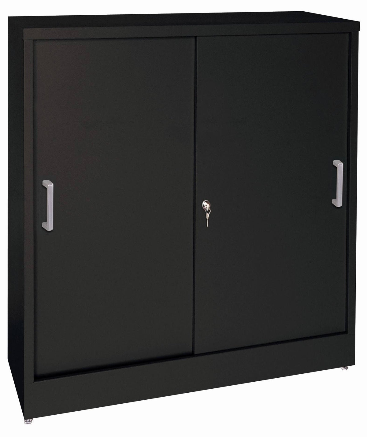 Black Sliding Door Storage Cabinet C143