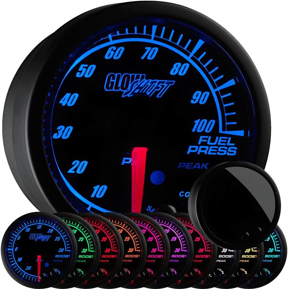 Black Dial 100 PSI Fuel Pressure Gauge Kit B803515