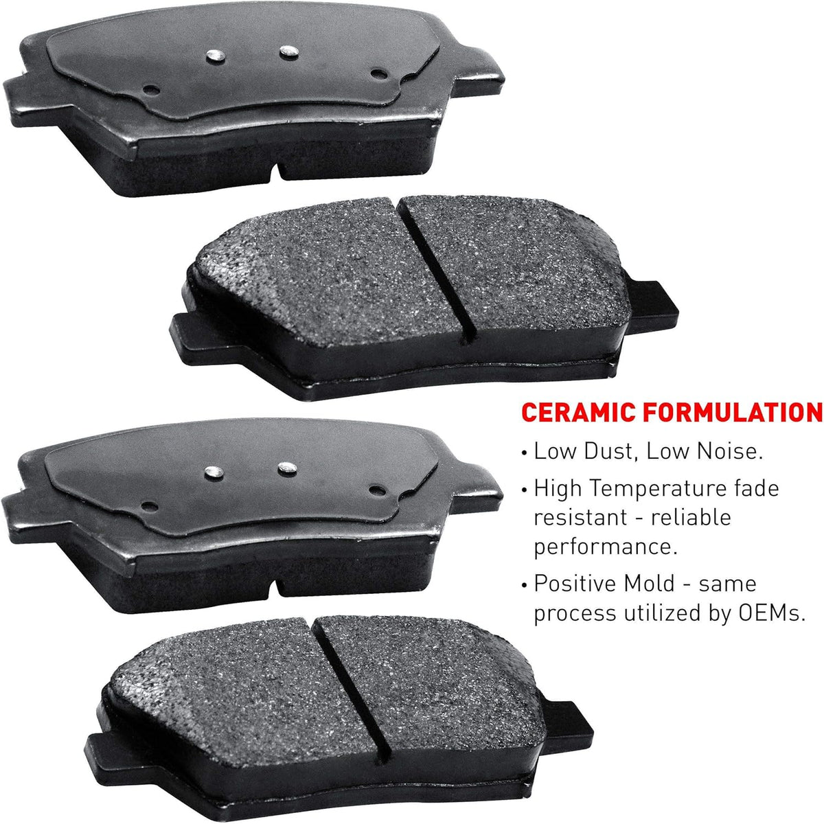 Rear Drilled and Slotted Brake Rotors with Ceramic Brake Pads and Hardware Kit T58702
