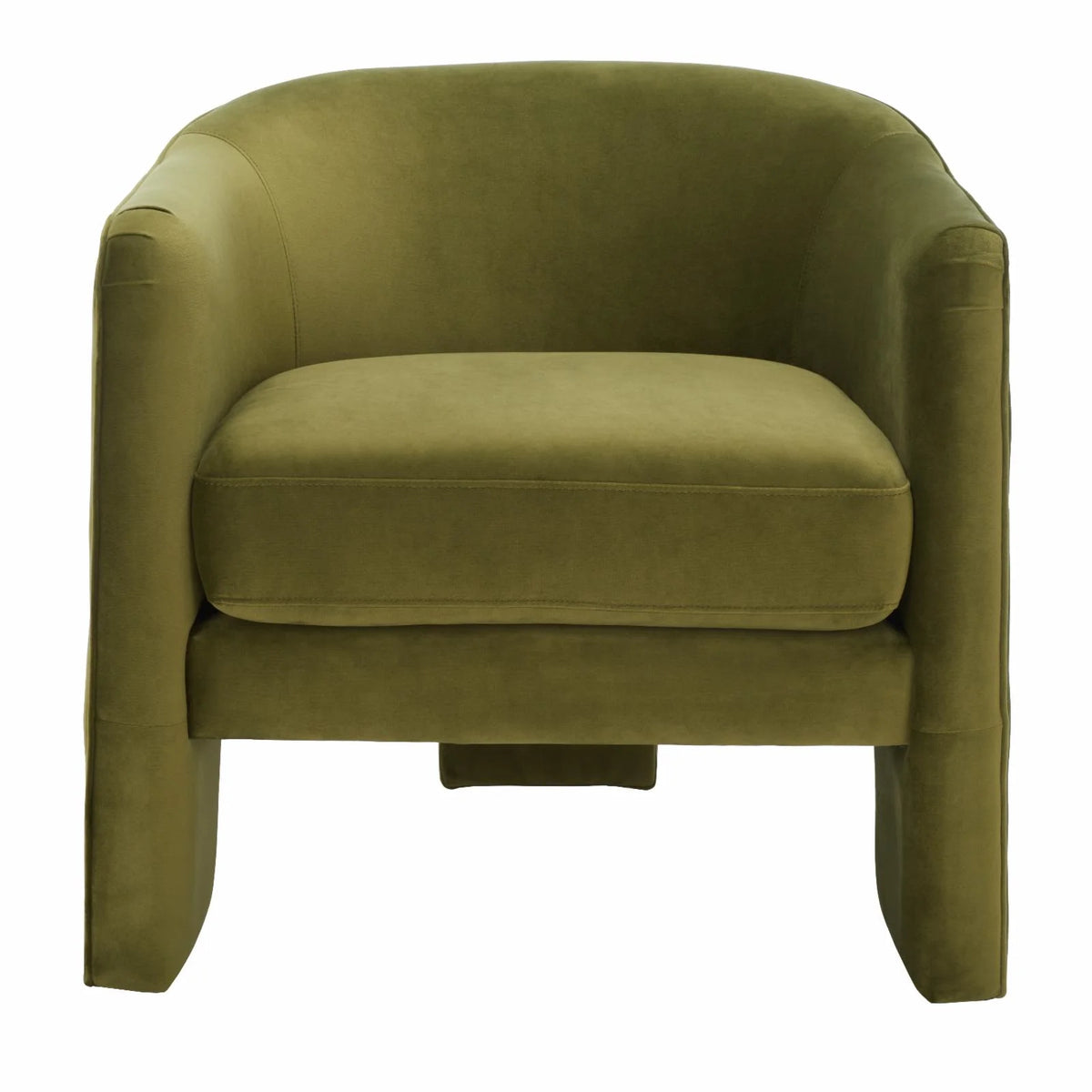 Olive Green Velvet Accent Chair Z68434