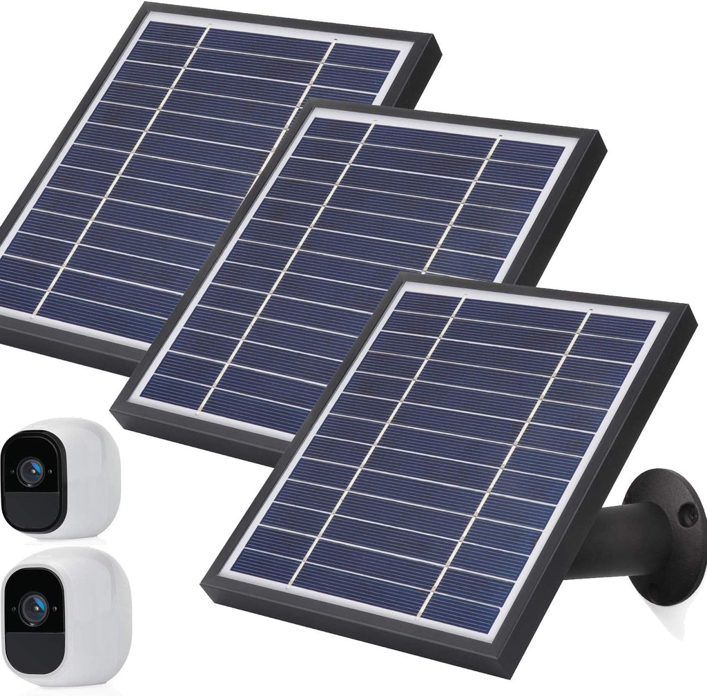 3 Pack Silver Solar Panel with 11.8feet Power Cable and Adjustable Mount H4085