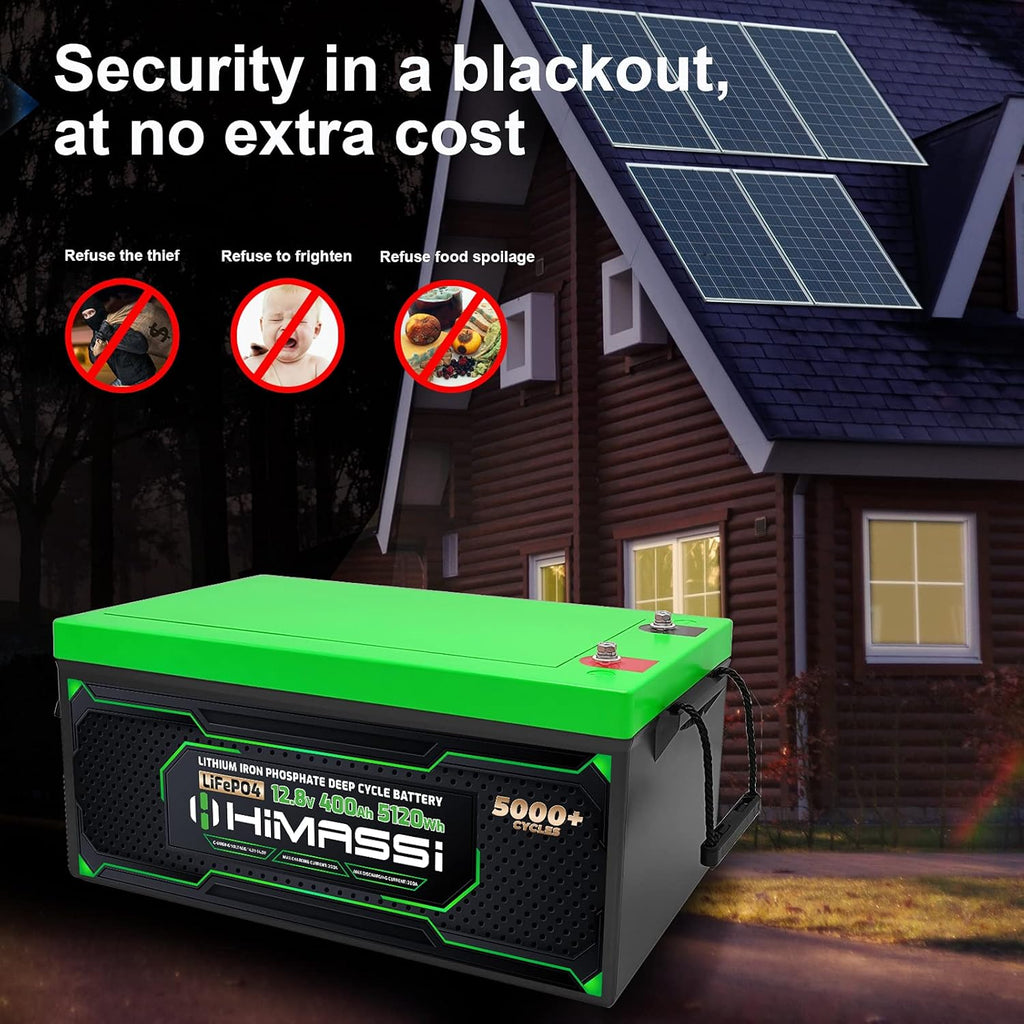 12V 400Ah Lithium Battery with 250A BMS P12662