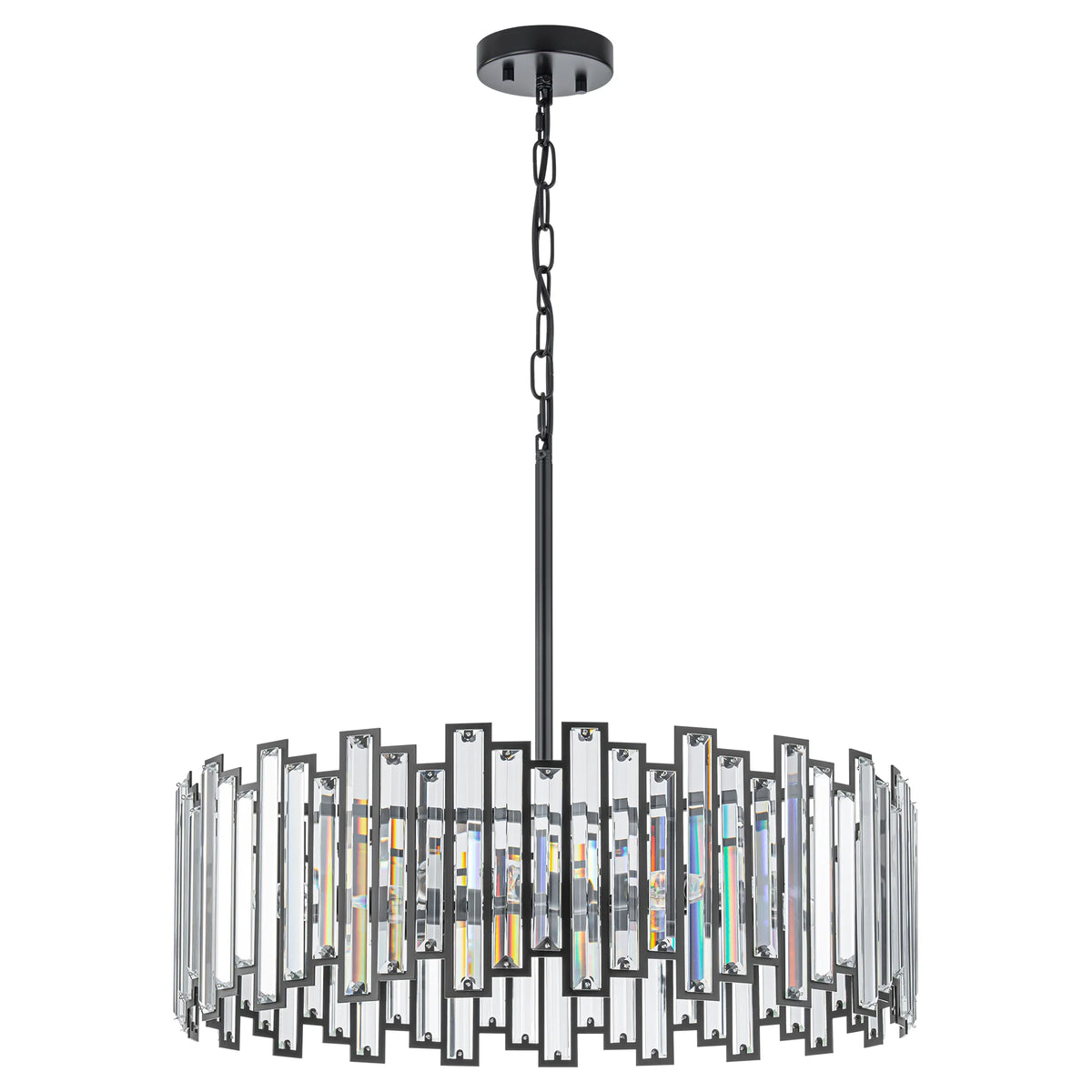6-Light Crystal Industrial Chandelier V975755