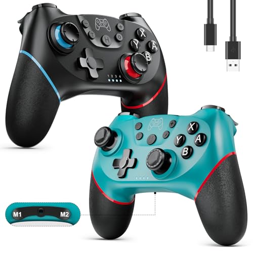 2 Pack Wireless Pro Controller for Switch 2/Lite/OLED with Hall Effect N44194
