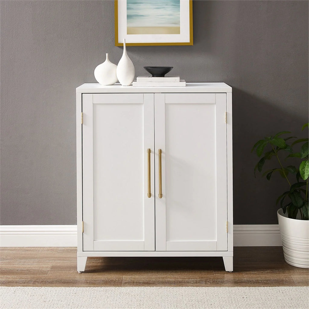 White Stackable Wood Kitchen Pantry Storage Cabinet T616