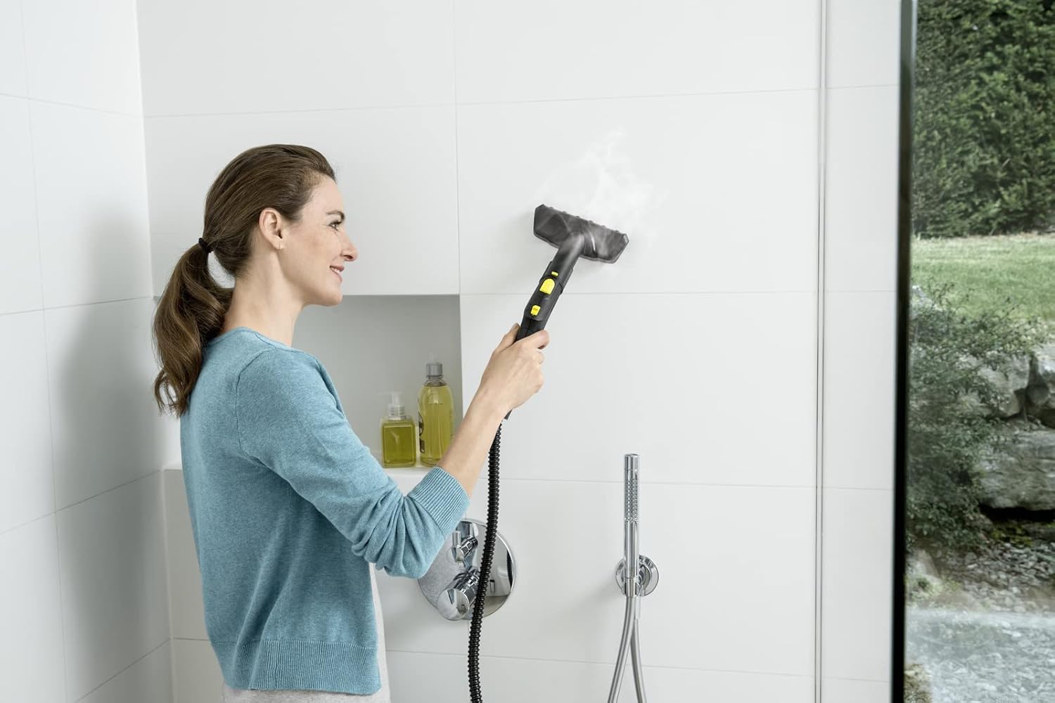 Portable Multi-Purpose Steam Cleaner with Hand & Floor Attachments V645