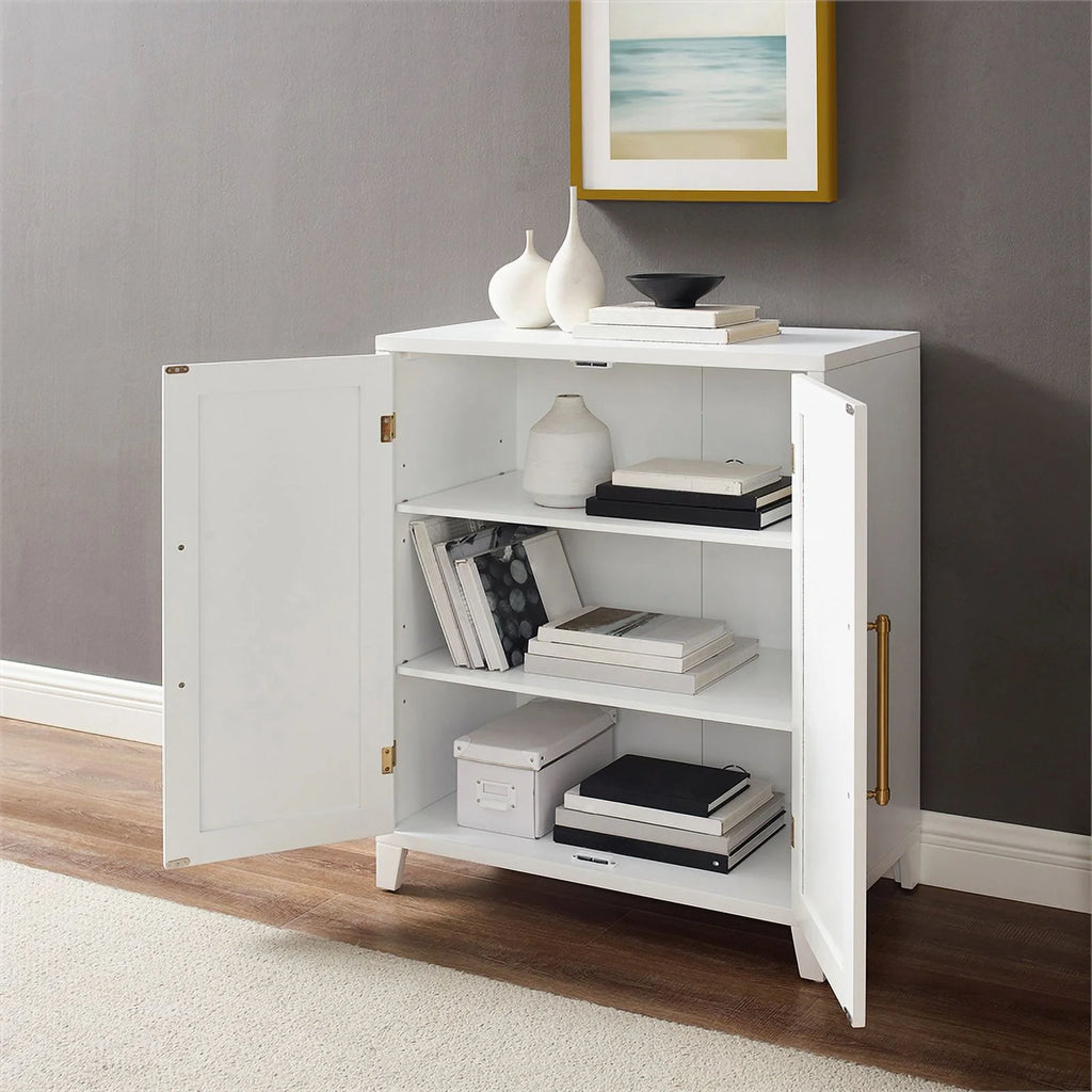 White Stackable Wood Kitchen Pantry Storage Cabinet T616