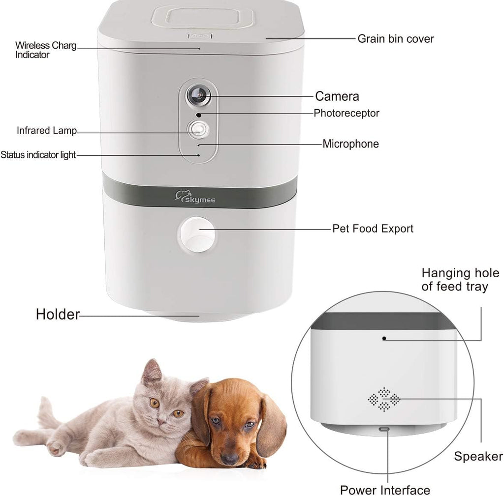 Dog Camera Treat Dispenser with Two-Way Audio and Night Vision Y819