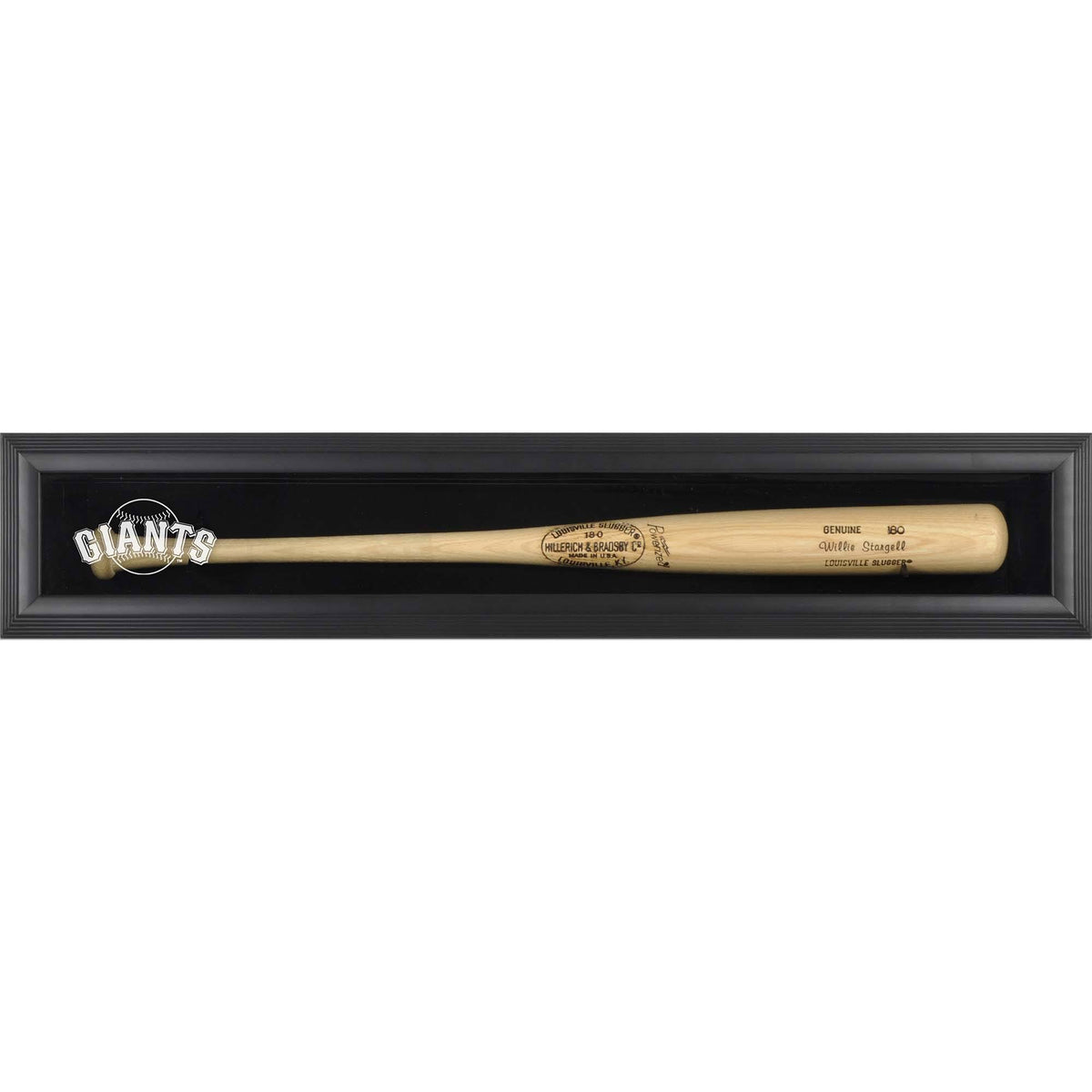 Black Framed Single Bat Display Case Y53343