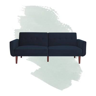 Blue Velvet Convertible Sofa T98242