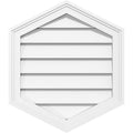 30x22W x 34x22H Vertical Peaked Surface Mount PVC Gable Vent P2289