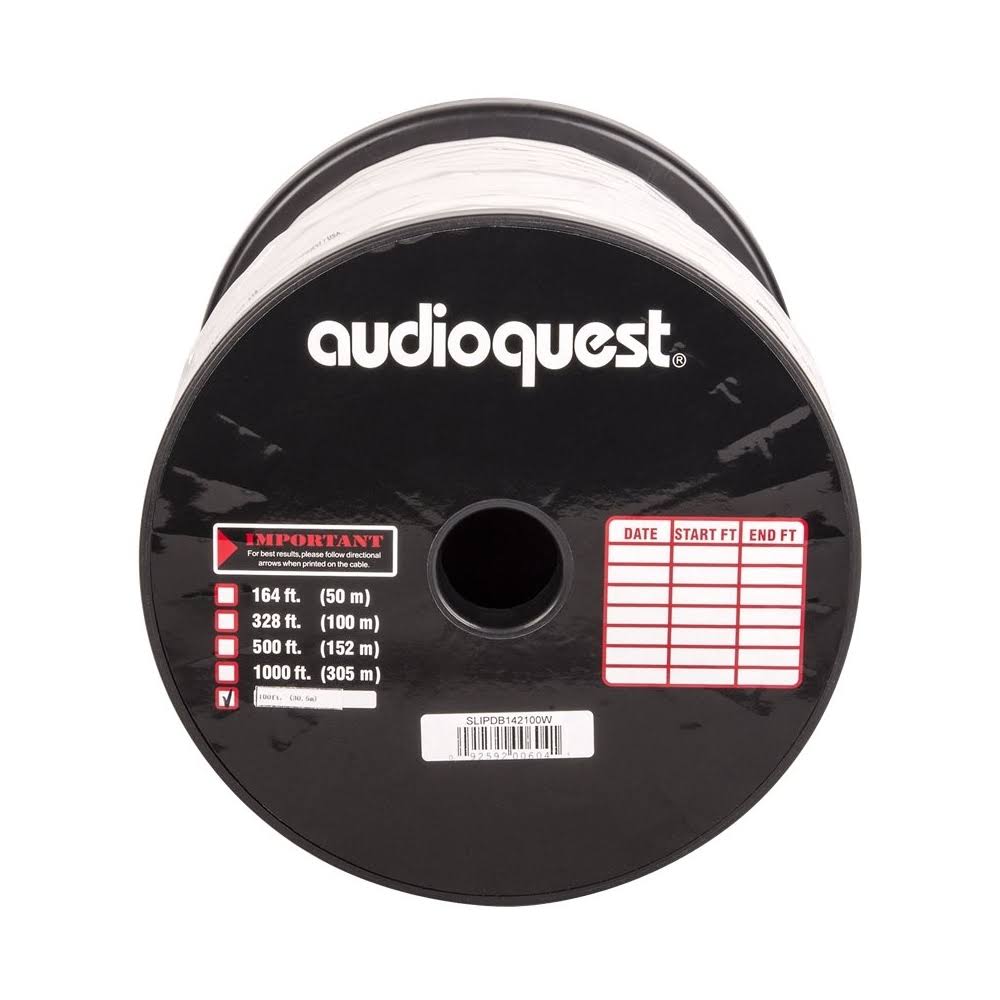 White/Silver Stripe In-Wall Speaker Cable W4515