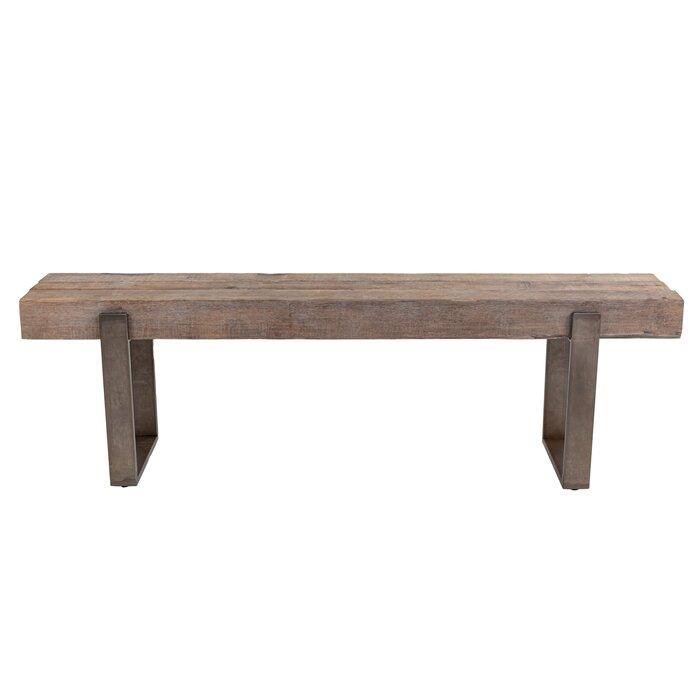 Antique Rustic Pine Farm Bench Y925