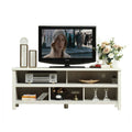 White 58-Inch Wood TV Console with Storage Cabinets N636940