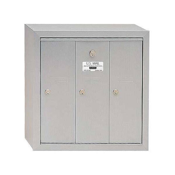 Vertical Mailbox - 3 Doors - Aluminum - Surface Mounted H8775