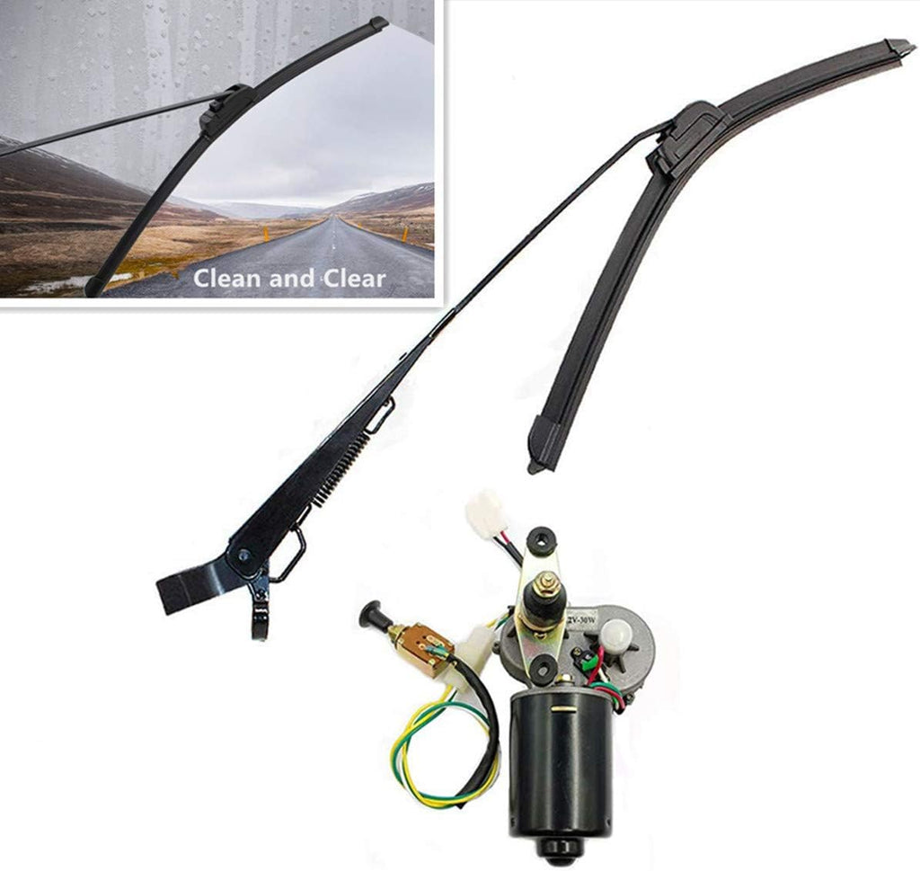 12V Electric Wiper Motor Kit with Automatic Return Function Pack of 2 C82705