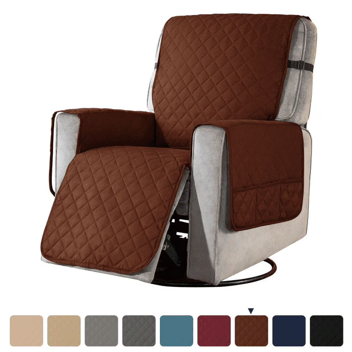 Reversible Recliner Sofa Slipcover with Side Pockets F925