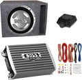 12 1400W Car Audio Subwoofer & 1500W Mono Amplifier with 8 Gauge Wiring Kit & Single 12 Vented Subwoofer Enclosure Box B593