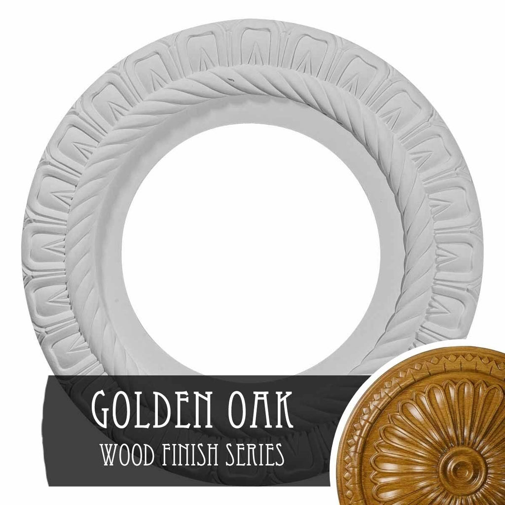Hand-Painted Golden Oak Ceiling Medallion S7806