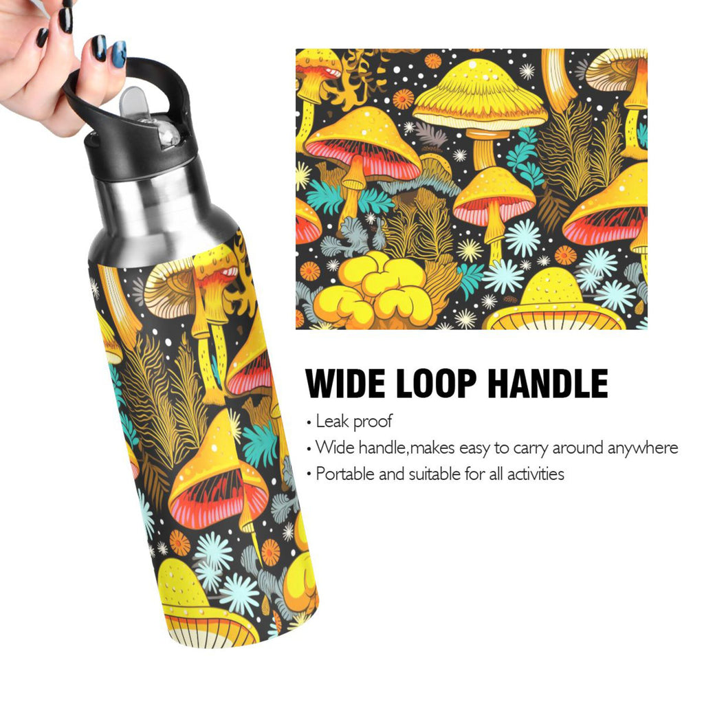 20 oz Insulated Stainless Steel Water Bottle with Straw Lid T2299
