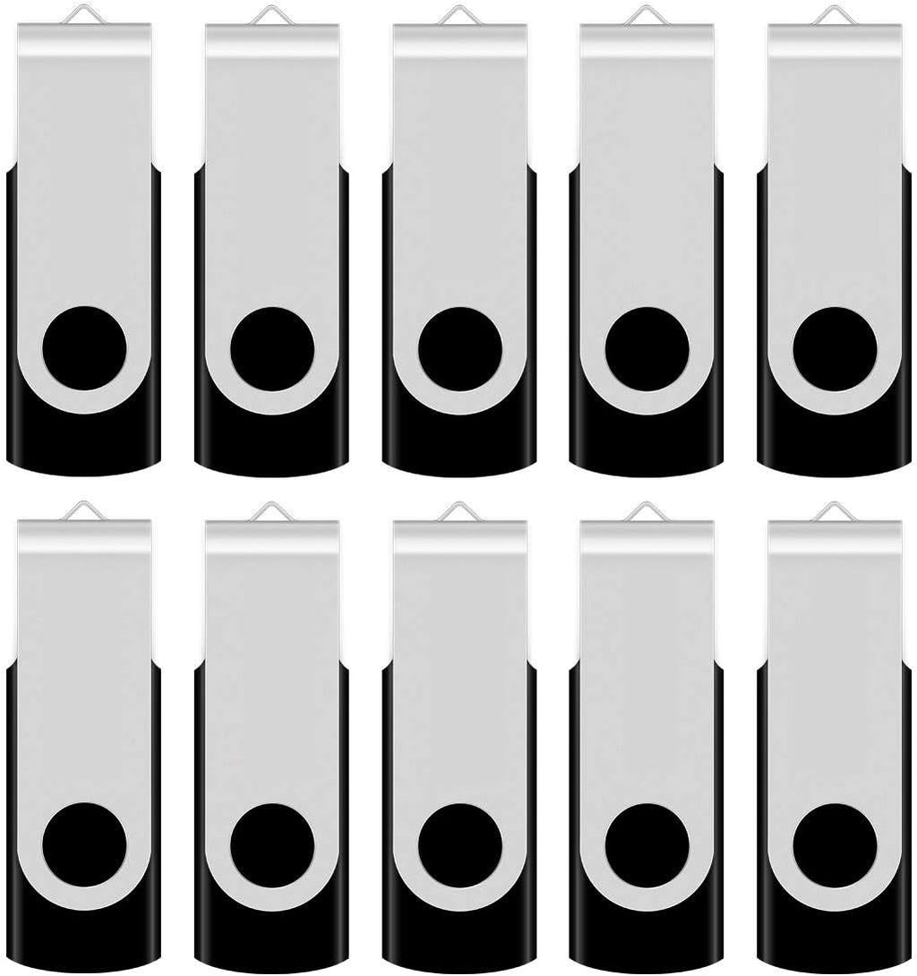 20 Pack 32GB USB 2.0 Swivel Thumb Drive Black G208021