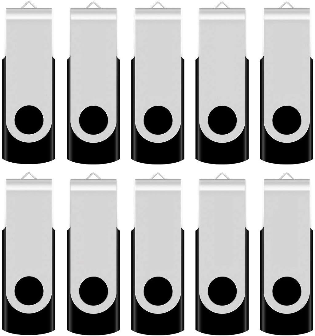 20 Pack 32GB USB 2.0 Swivel Thumb Drive Black G208021
