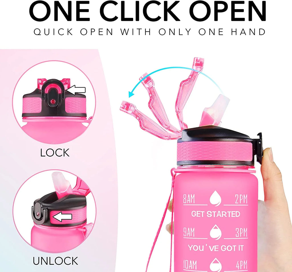 32 oz Motivational Water Bottle with Straw C6366