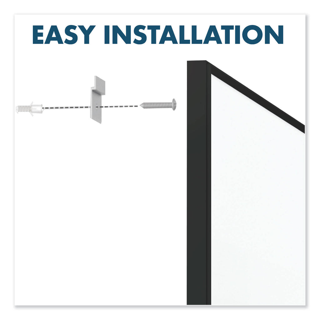 Black Frame Nano-Clean Magnetic Whiteboard W88186