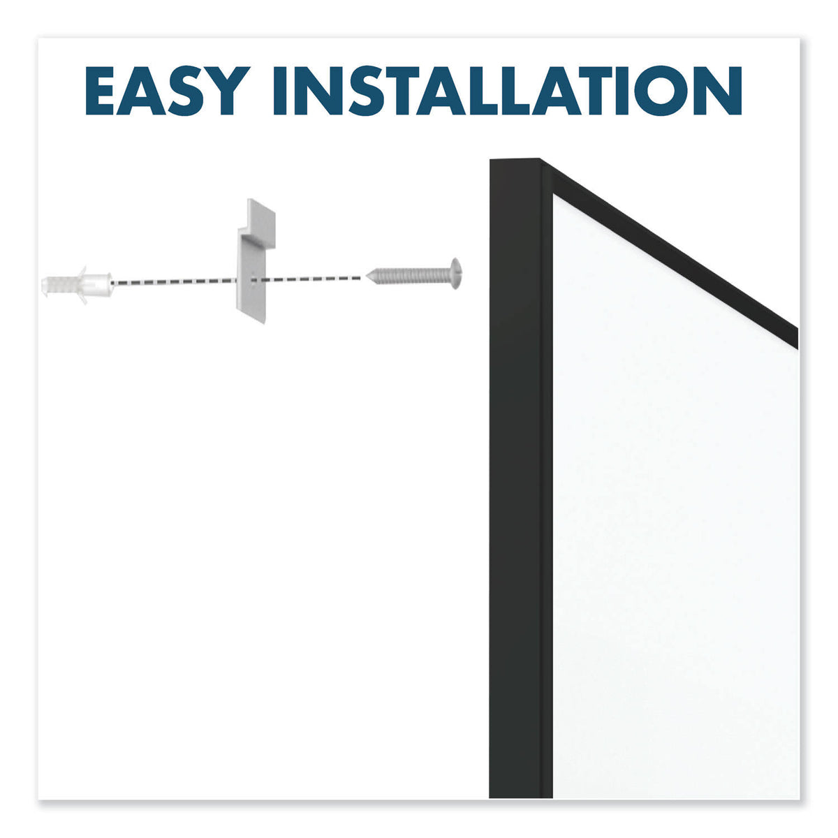 Black Frame Nano-Clean Magnetic Whiteboard W88186