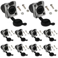 10PCS Panel Mounting RJ45 IP65 Waterproof Cat5/5e/6 8P8C Connector Female to Female with Dust Cap X262
