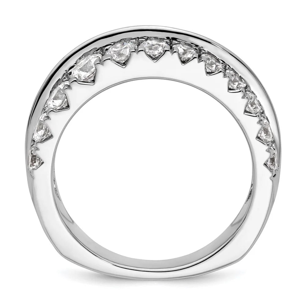 14k White Gold Lab Grown Diamond Double Band Ring S340