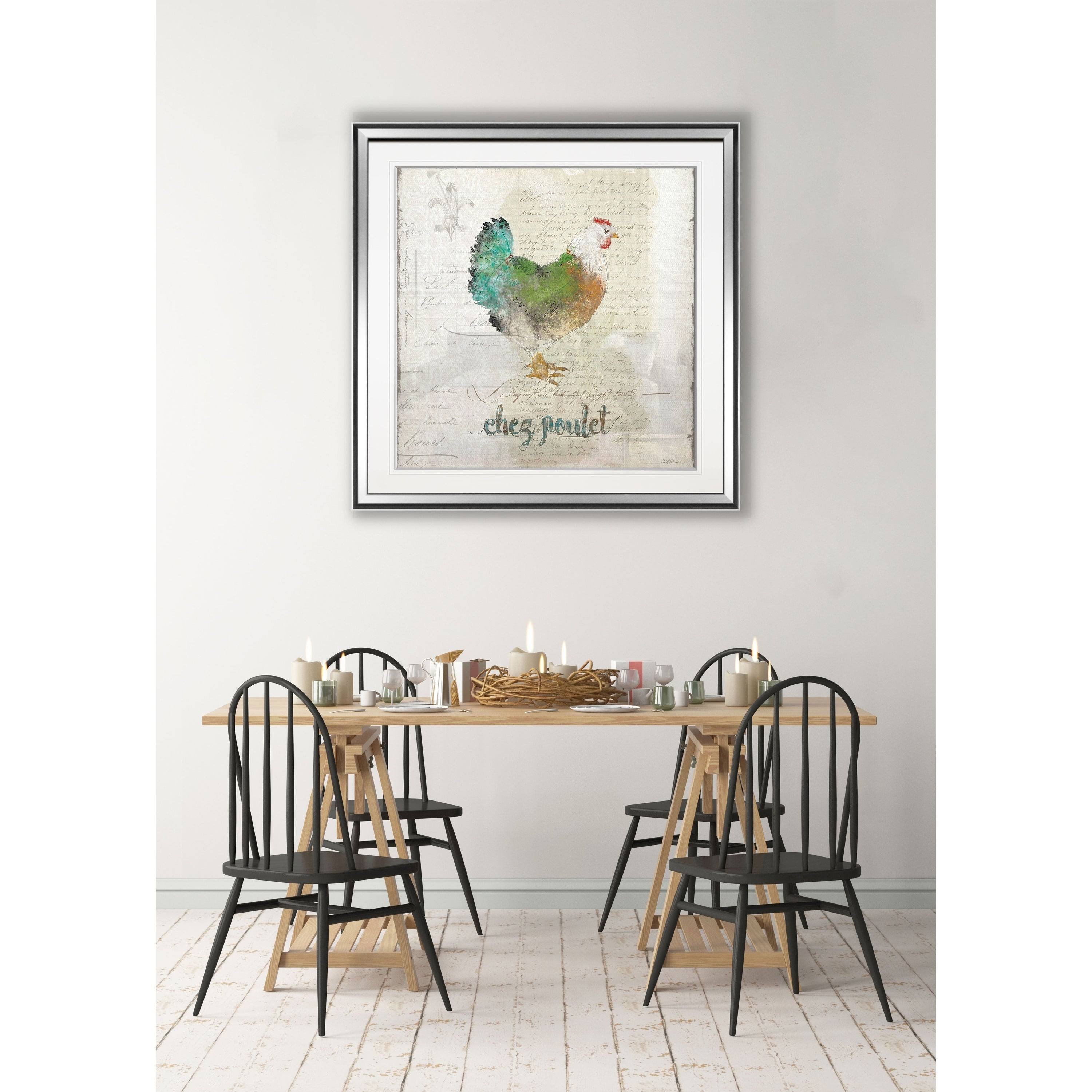 Teal Tree Framed Giclee Print 32 x 32 G873378
