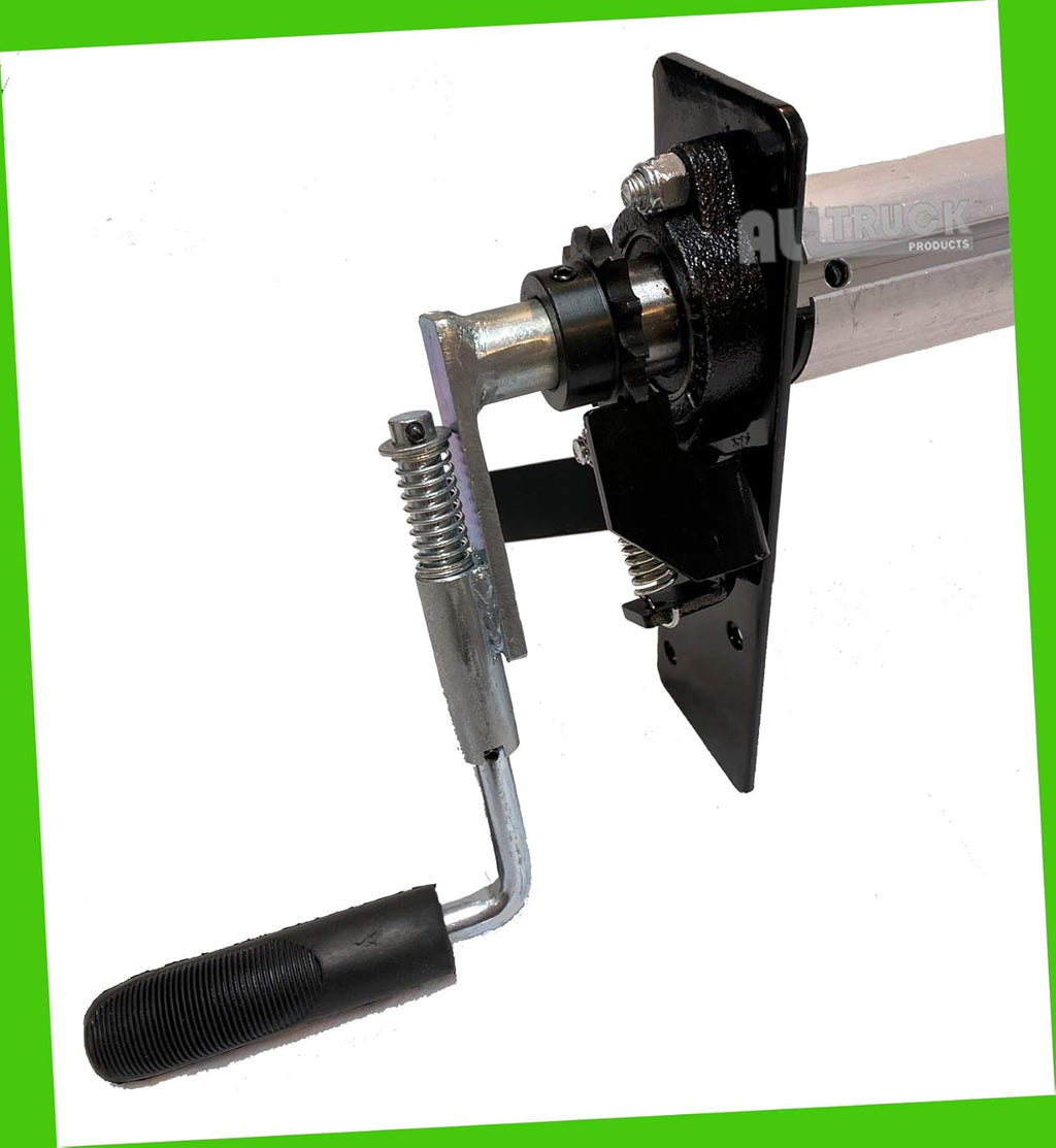 Manual Hand Crank Cab Level Truck & Trailer Tarp Roller Kit with PVC Mesh Tarp (6' x 14') X752777