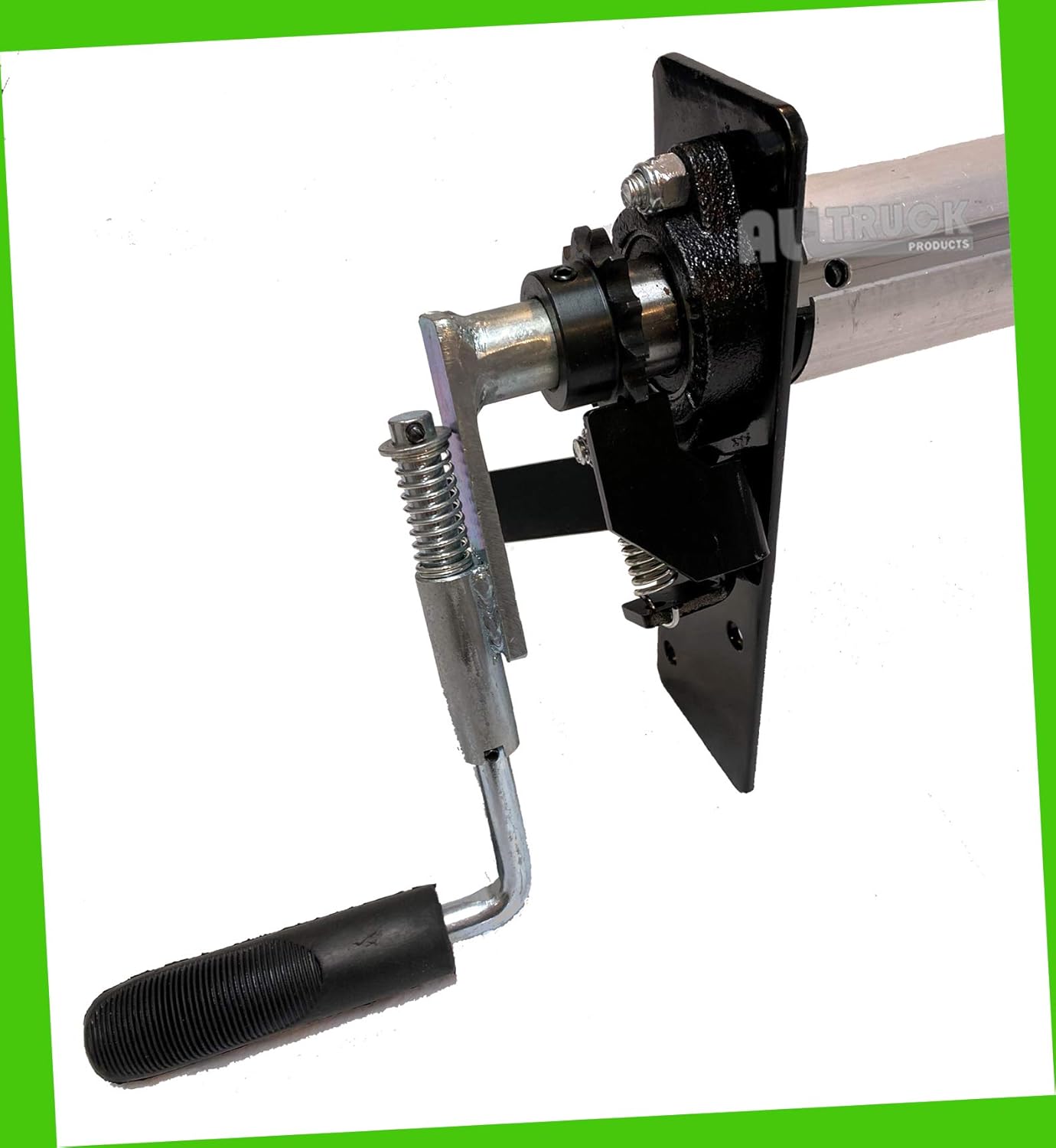 Manual Hand Crank Cab Level Truck & Trailer Tarp Roller Kit with PVC Mesh Tarp (6' x 14') X752777