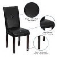 Black Faux Leather Panel Back Parson's Chair Z73930