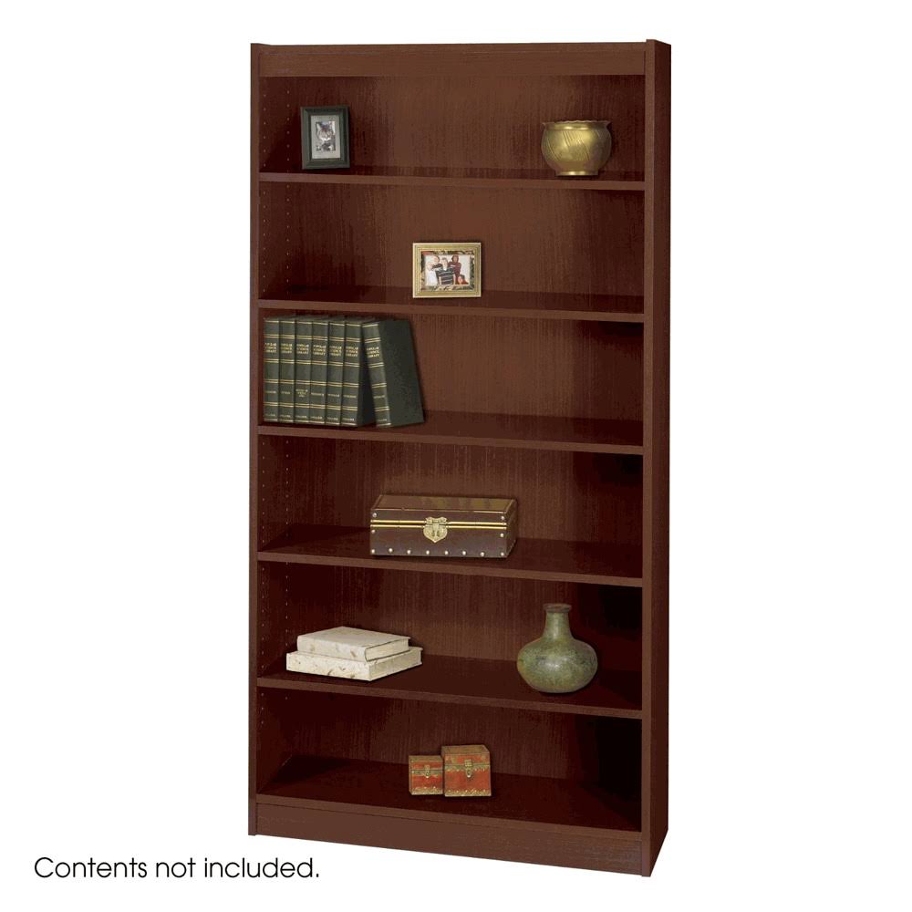 Mahogany 6-Shelf Veneer Bookcase E83340