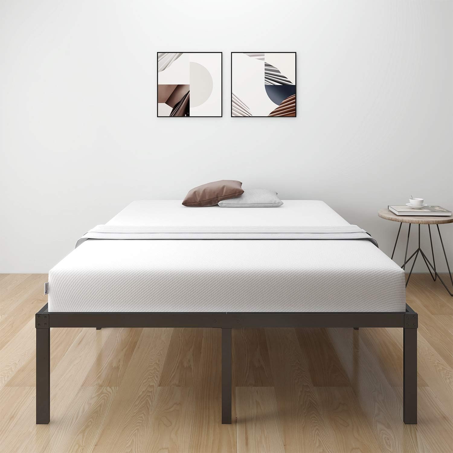 18 Inch Metal Platform Bed Frame with Steel Slats F305
