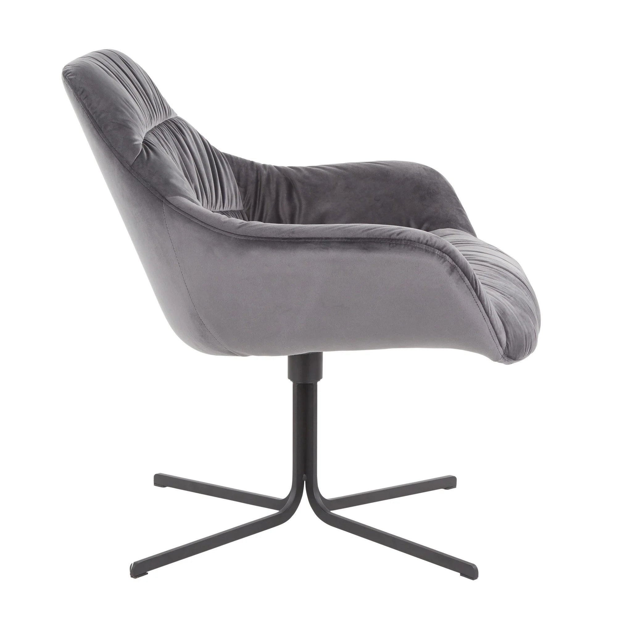 Black/Gray Swivel Lounge Chair I9466