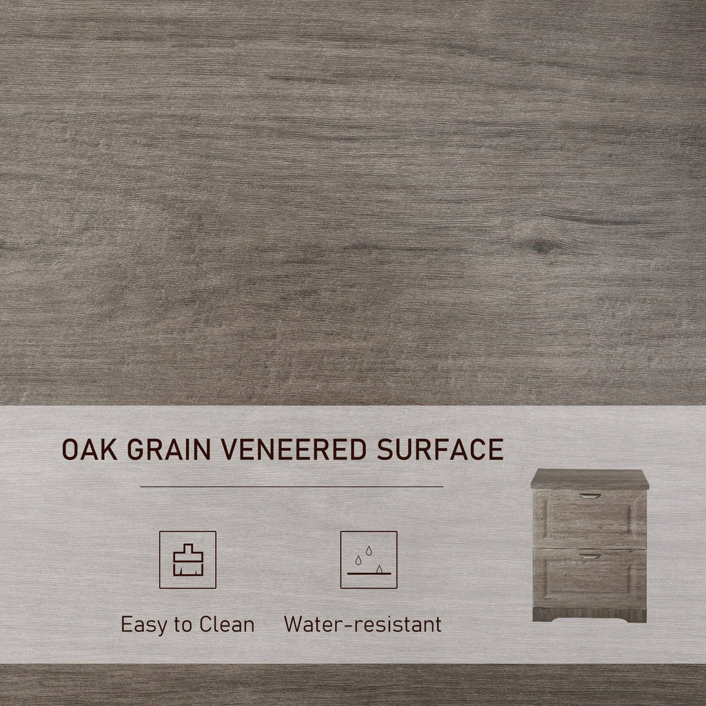 Oak 2-Drawer Lateral File Cabinet E3604