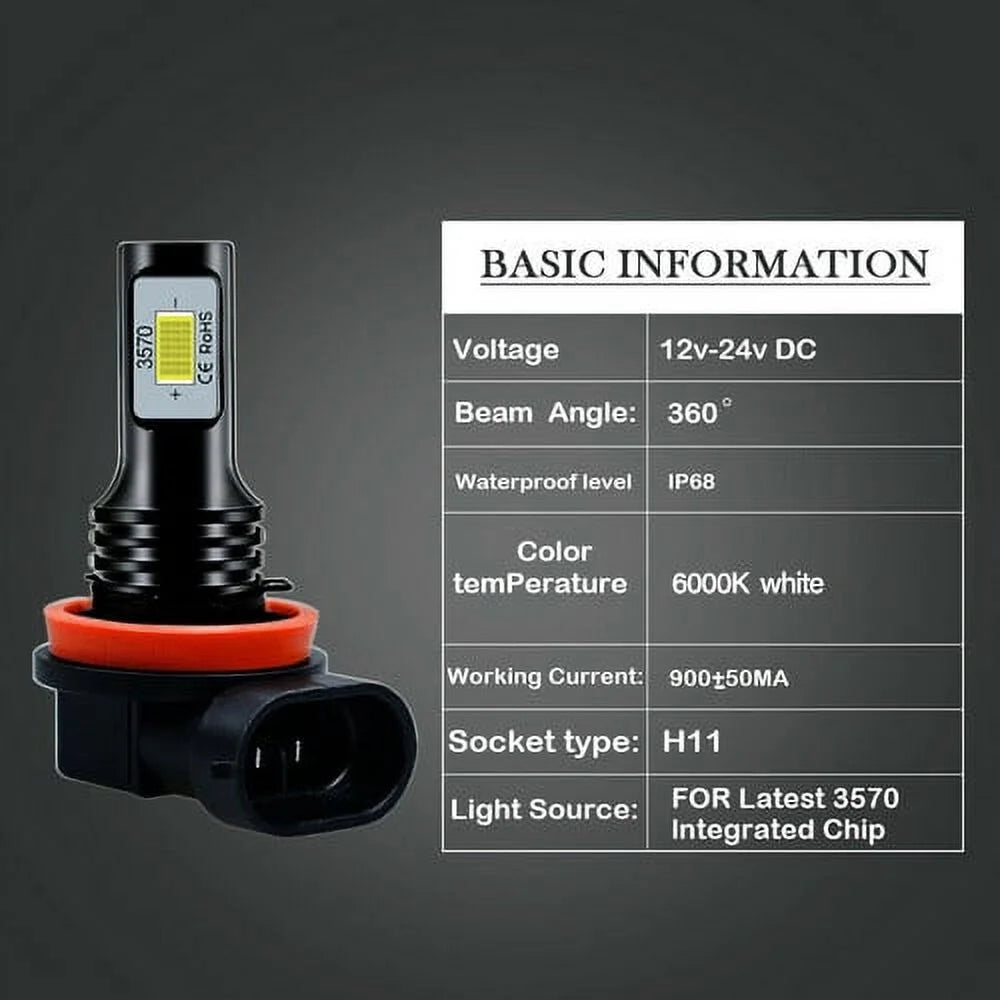 4x LED Headlight Hi/Lo Beam + Fog Light Bulbs T31713
