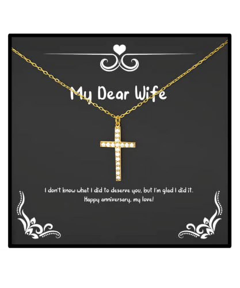 Crystal Gold Cross Necklace A52559