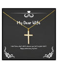 Crystal Gold Cross Necklace A52559