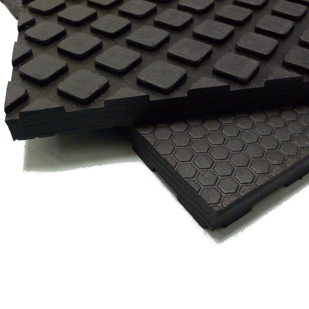 Black Heavy Duty Rubber Floor Protection Mat X3960